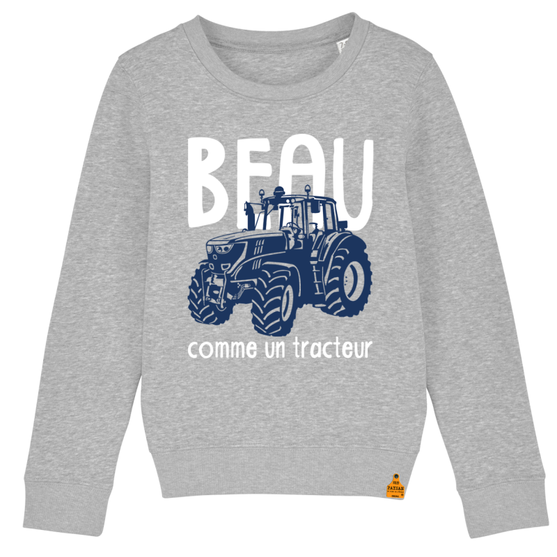 Sweat enfant Beau comme un tracteur