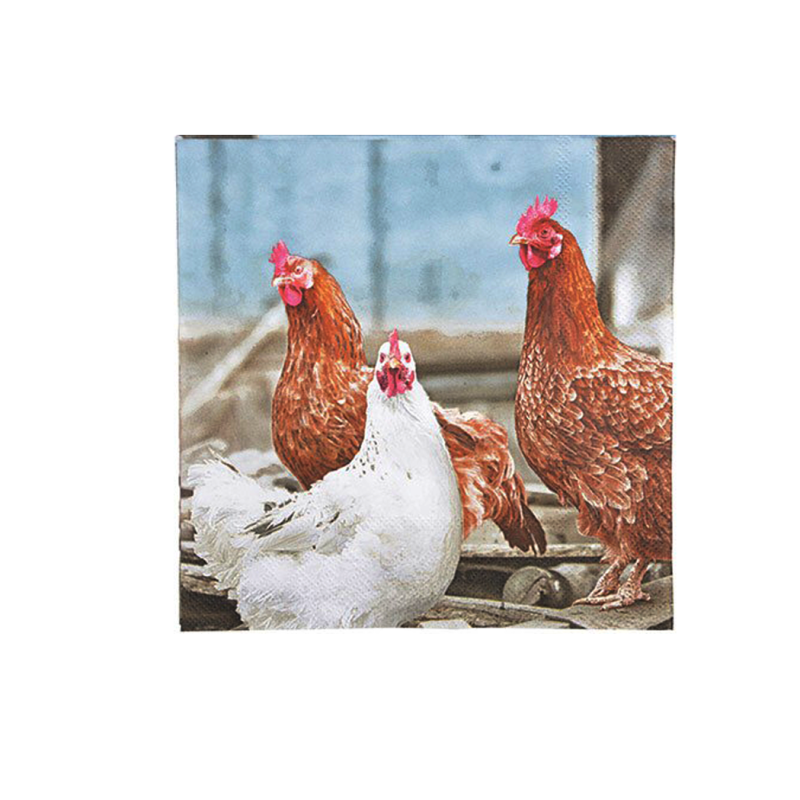 Serviettes en papier Poules