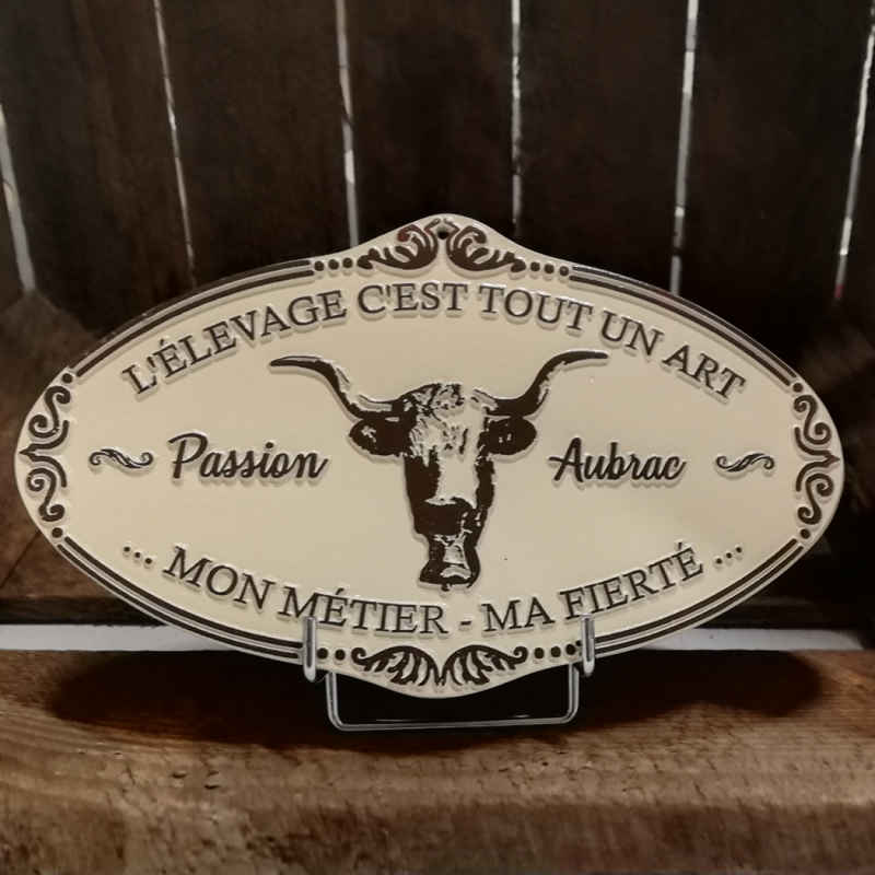 Plaque agricole Aubrac
