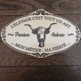 Plaque agricole Aubrac