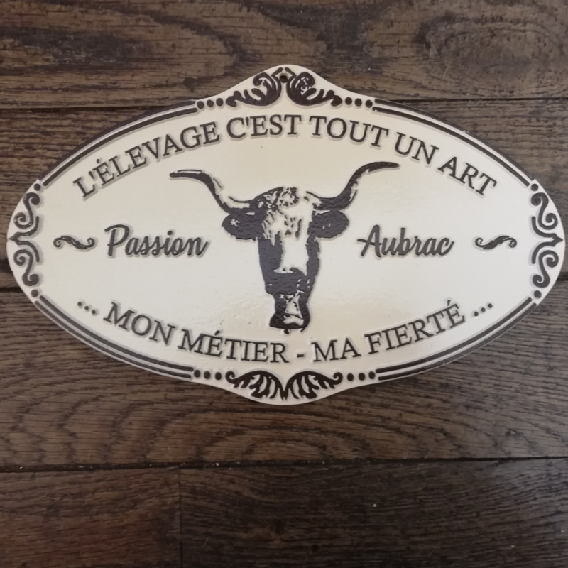 Plaque agricole Aubrac