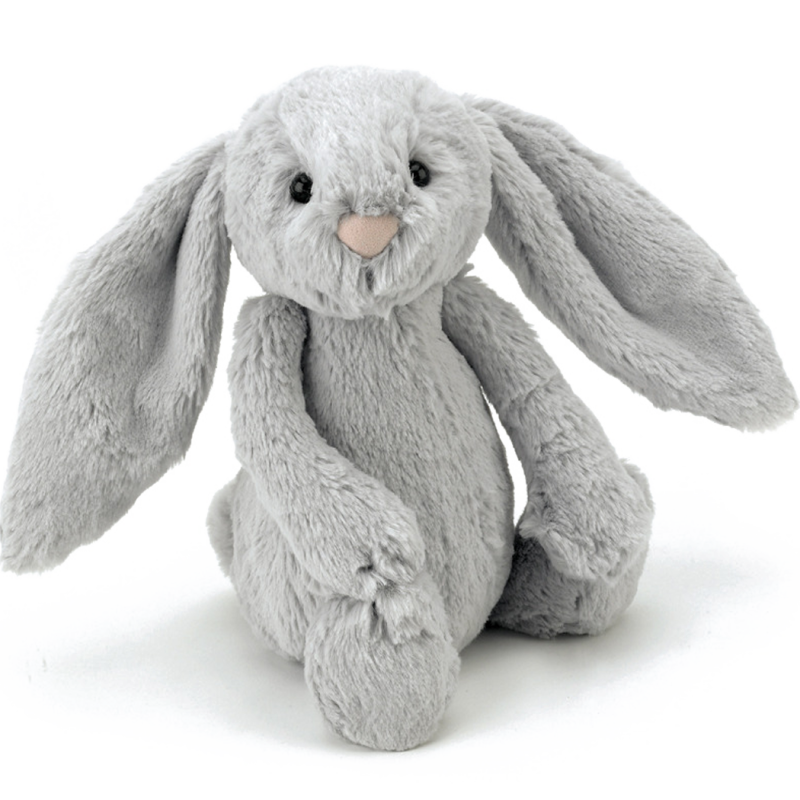 Peluche lapin gris