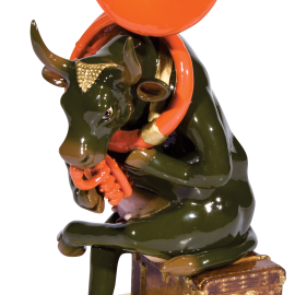Cow Parade Josephine au trombone
