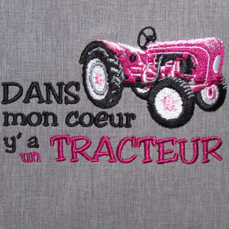 Veste Dans mon coeur y'a un tracteur