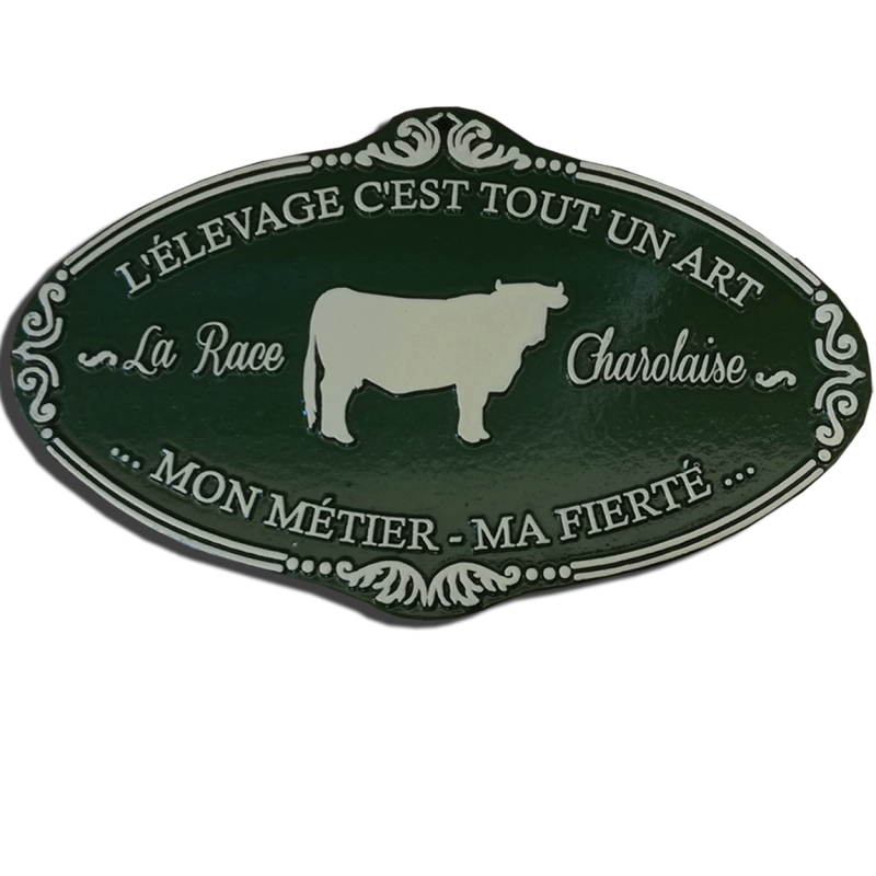Plaque agricole Charolais