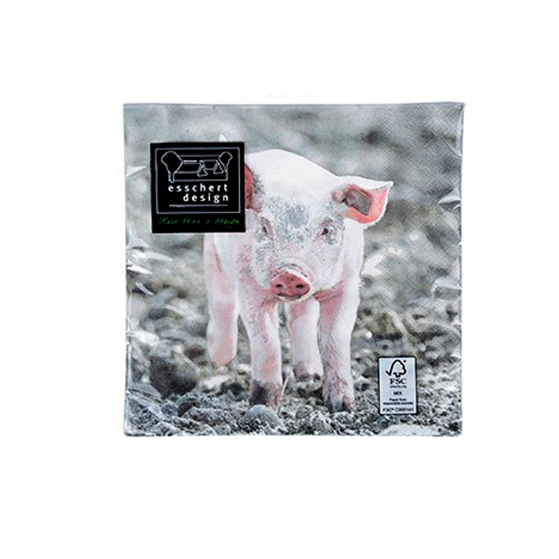 Serviettes en papier Cochon